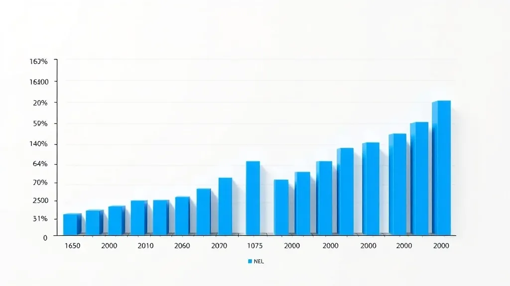 A clean, high-contrast bar chart showing investment growth o