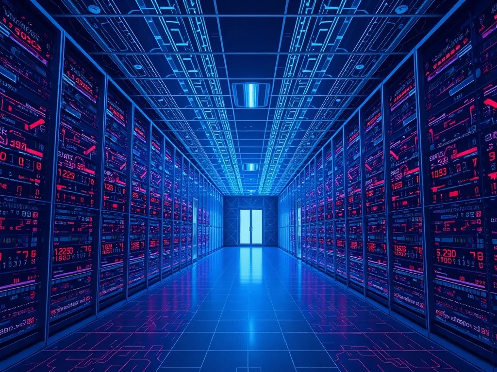 A clean, high-tech architectural blueprint of a financial da