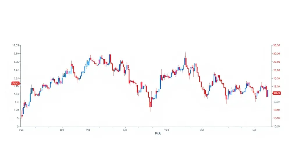 Technical financial chart showing market volatility and risk